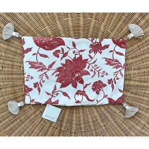 NEW Serena & Lily Deauville Outdoor Pillow Cover (12”x18”)-Poppy Red